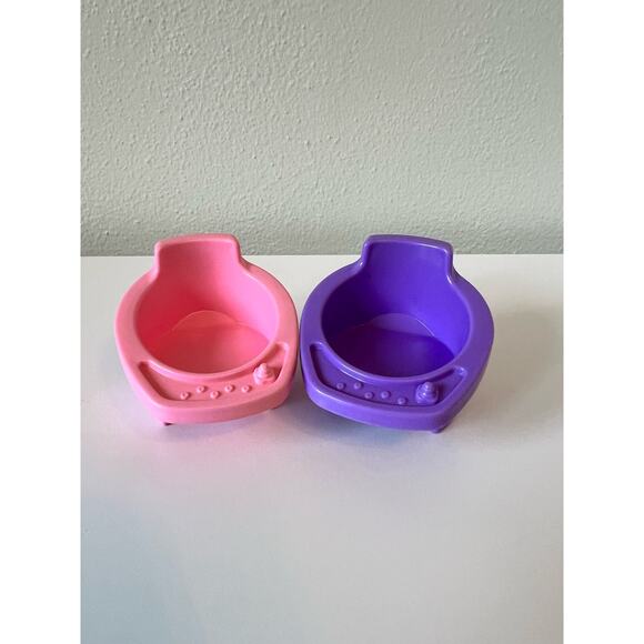 Fisher-Price Little People Replacement Pink and Purple Baby High Chair 2008 - Picture 1 of 6